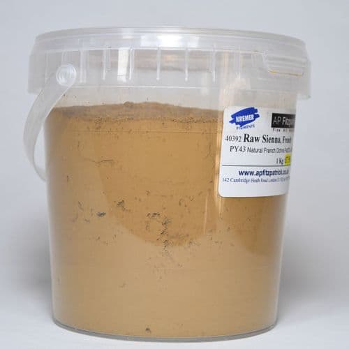 40392 Raw Sienna French Kremer Pigment, 1kg plastic container
