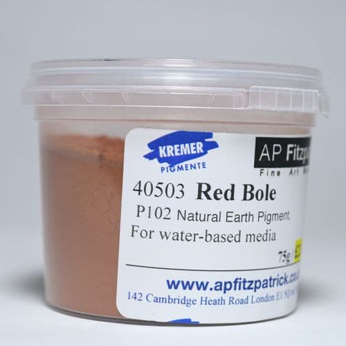 40503 Red Bole Kremer Pigment, 75g plastic container