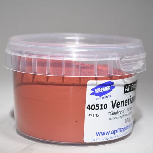 40510 Venetian Red. Kremer pigment, 200g plastic container