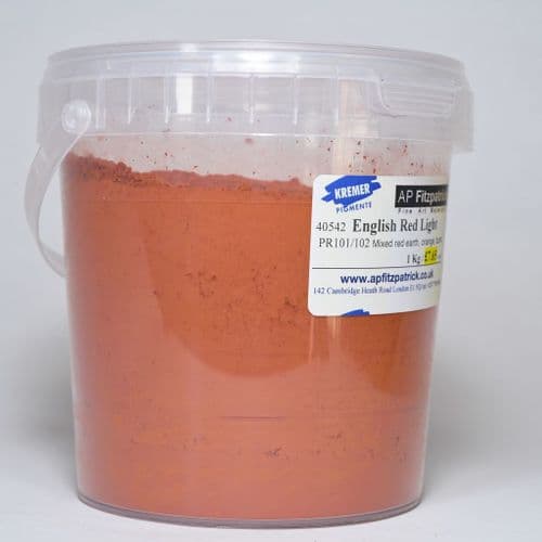 40542 English Red Light Kremer Pigment, 1kg plastic container