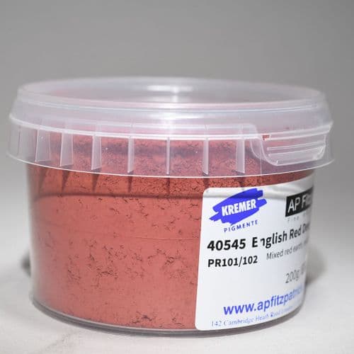 40545 English Red Dark Kremer Pigment, 200g plastic container
