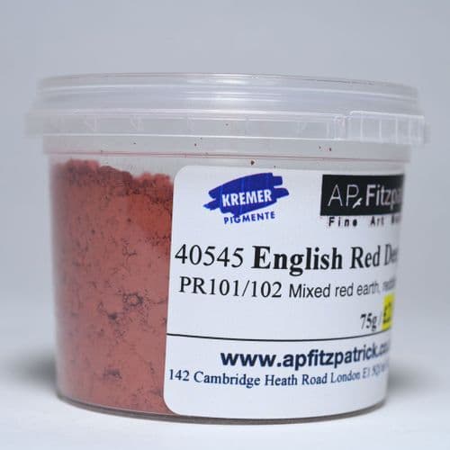 40545 English Red Dark Kremer Pigment, 75g plastic container