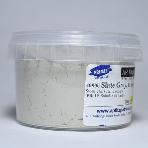 40900 Slate Grey Light Kremer Pigment, 200g plastic container
