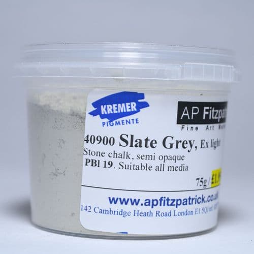 40900 Slate Grey Light Kremer Pigment, 75g plastic container