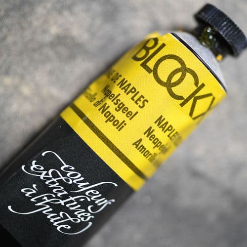 411 Naples Yellow Blockx Oil Colour, 200ml tube.