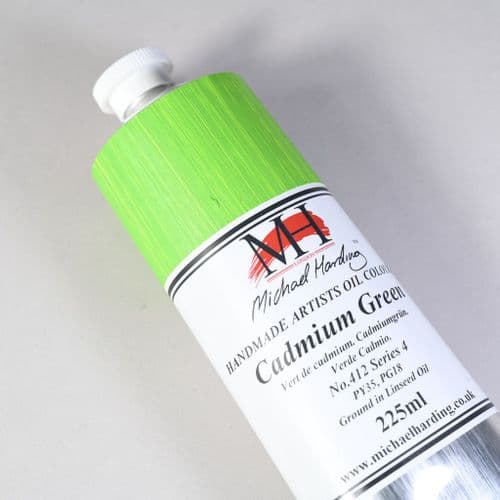 412 Cadmium Green Michael Harding Oil Colour, 225ml tube