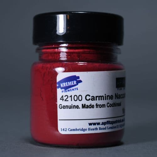 42100 Carmine Naccarat Genuine, Kremer Pigment, 10g plastic container