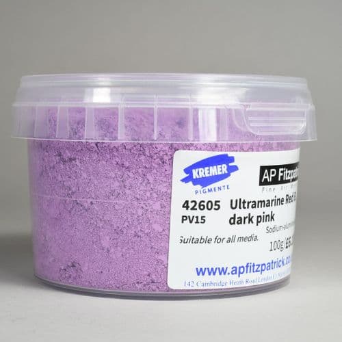 42605 Ultramarine Red B Kremer Pigment, 100g plastic container