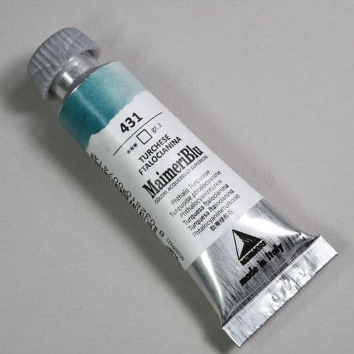 431 Phthalo Turquoise Maimeri Blu Watercolor, 12ml tube.