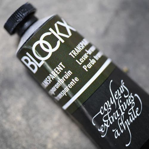 441 Transparent Brown Blockx Oil Colour, 35ml tube.