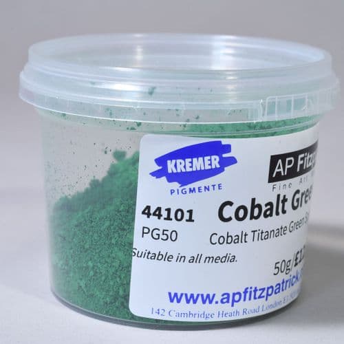 44101 Cobalt Green Kremer Pigment, 50g plastic container