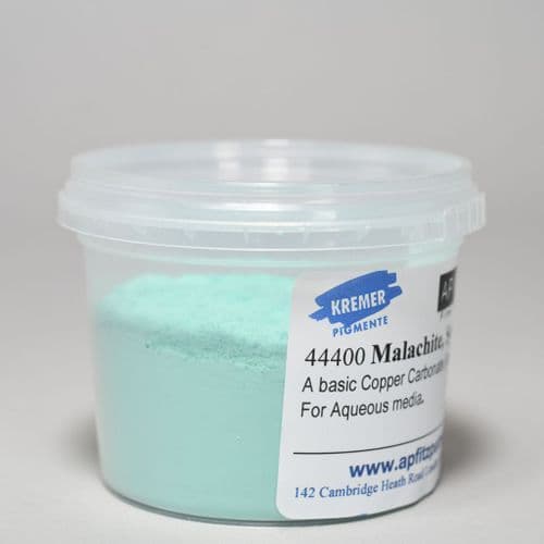 44400 Malachite Synthetic. Green Kremer Pigment, 50g plastic container
