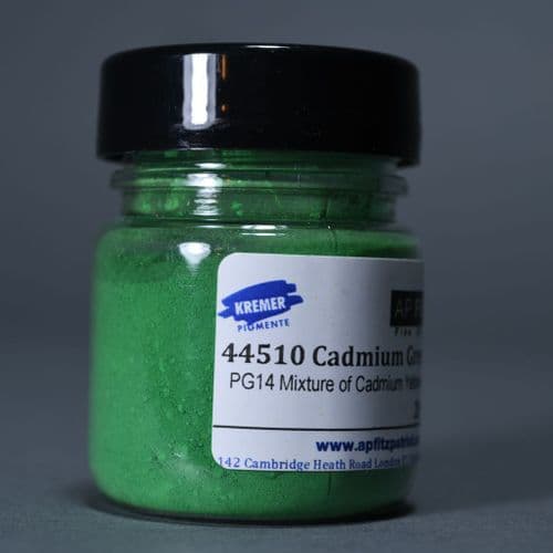 44510 Cadmium Green Dark, Kremer Pigment, 20g plastic container