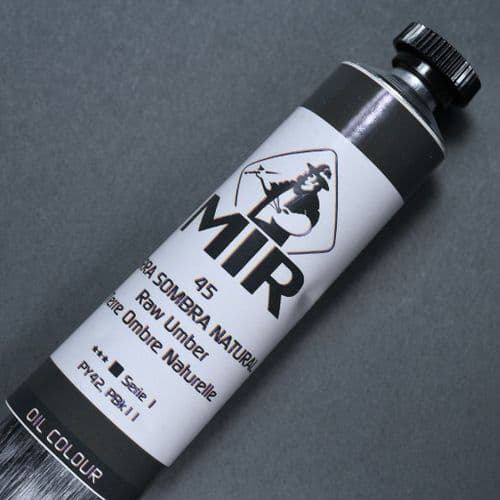 45 Raw Umber Mir Oil Colour, 60ml tube
