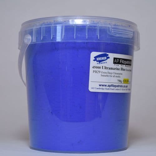45000 Ultramarine Blue Extra Dark Kremer Pigment, 600g plastic container