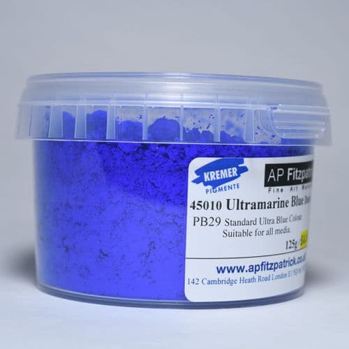 45010 Ultramarine Blue Dark, Kremer Pigment, 125g plastic container
