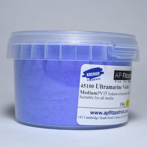 45100 Ultramarine Violet Medium Kremer Pigment, 150g plastic container