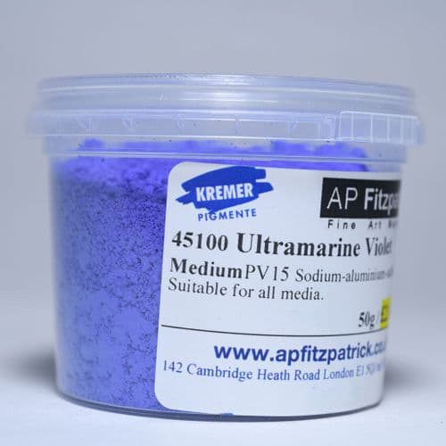 45100 Ultramarine Violet Medium Kremer Pigment, 50g plastic container