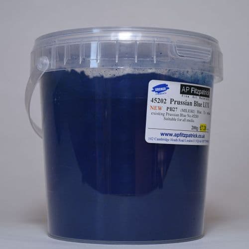 45202 Prussian Blue LUX Kremer Pigment, 200g plastic container