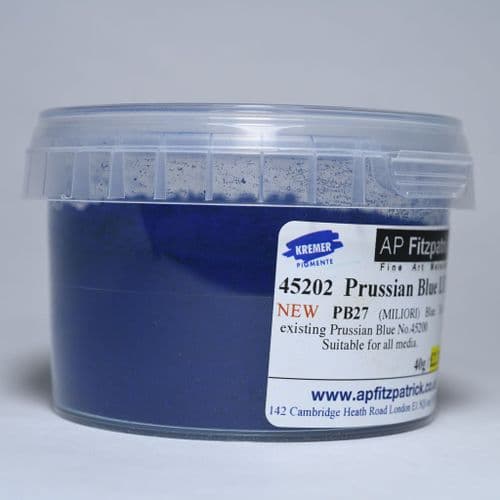 45202 Prussian Blue LUX Kremer Pigment, 40g plastic container