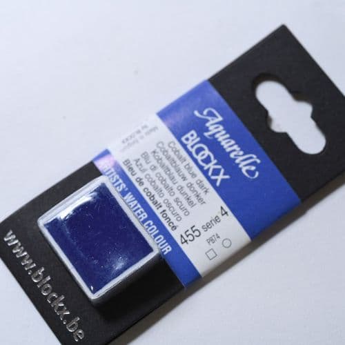 455 Cobalt Blue Dark Blockx Watercolour Half Pan.