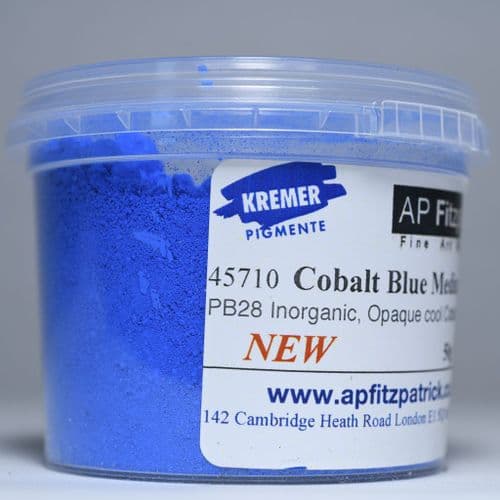 45710 Cobalt Blue Medium Kremer Pigment, 50g plastic container
