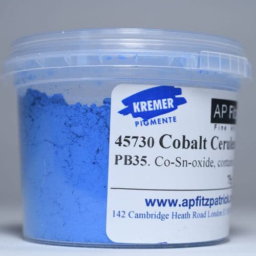 45730 Cobalt Cerulean Blue Kremer Pigment, 50g plastic container