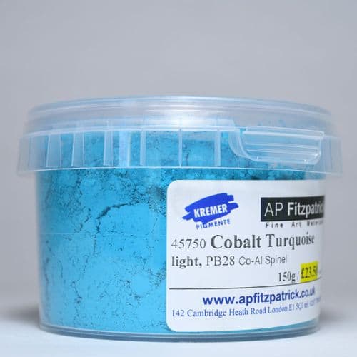 45750 Cobalt Turquoise Light Kremer Pigment, 150g plastic container