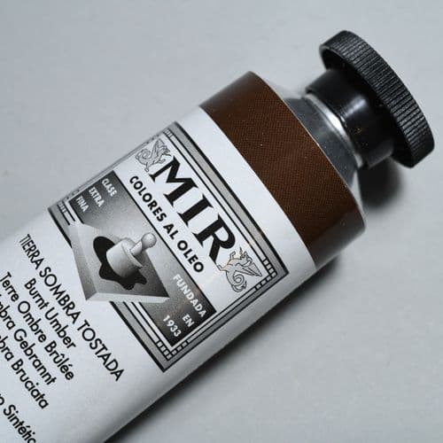 46 Burnt Umber Mir Oil Colour, 200ml tube