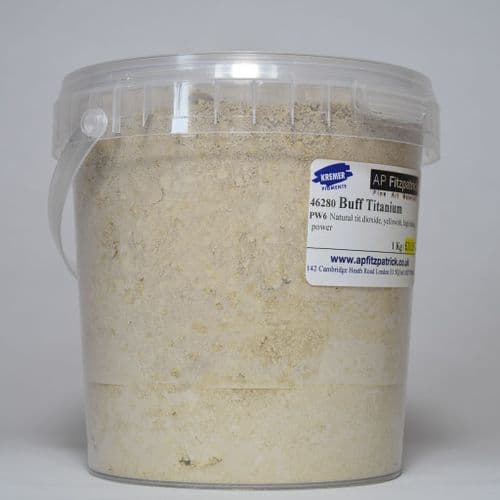 46280 Buff Titanium Kremer Pigment, 1kg plastic container