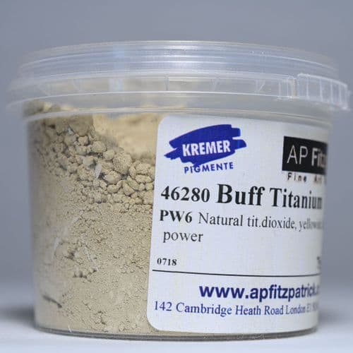 46280 Buff Titanium Kremer Pigment, 75g plastic container