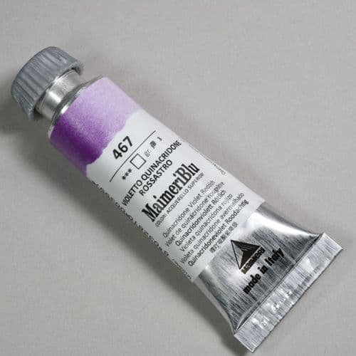 467 Quinacridone Violet Reddish Maimeri Blu Watercolor, 12ml tube.