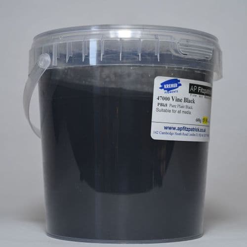 47000 Vine Black Kremer Pigment, 600g plastic container