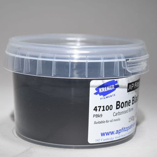 47100 Bone Black Kremer Pigment, 150g plastic container