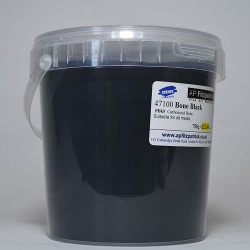 47100 Bone Black Kremer Pigment, 750g plastic container