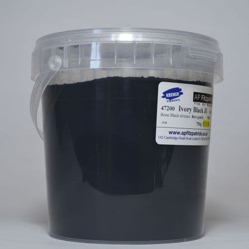 47200 Ivory Black JU Kremer Pigment, 750g plastic container