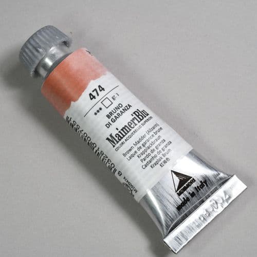 474 Brown Madder Alizarin Maimeri Blu Watercolor, 12ml tube.