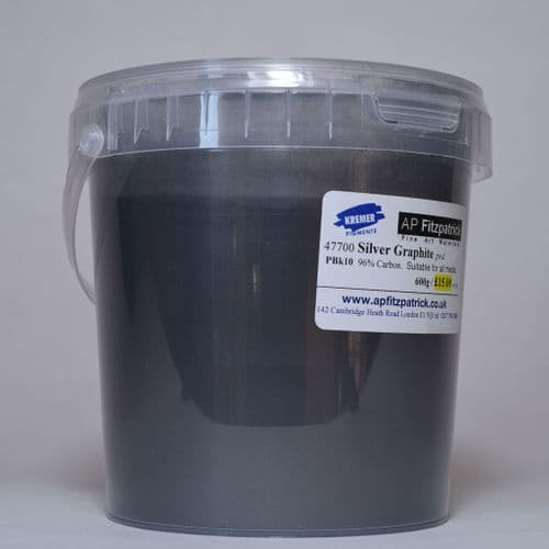 47700 Silver Graphite Powder Kremer Pigment, 600g plastic container
