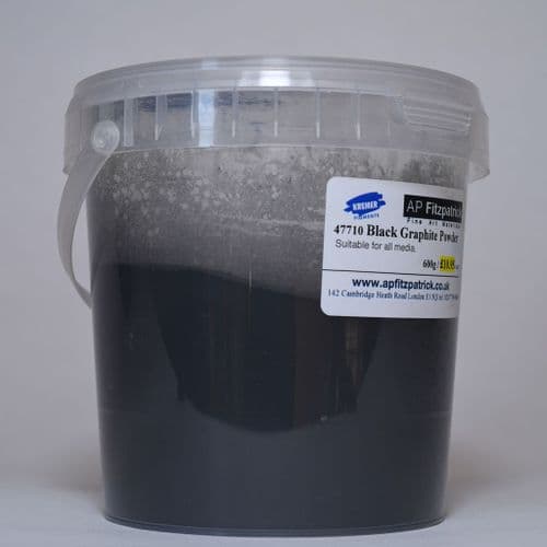 47710 Black Graphite Powder Kremer Pigment, 600g plastic container