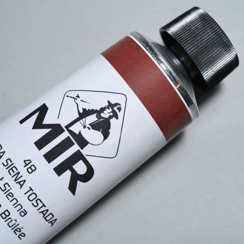 48 Burnt Sienna Mir Oil Colour, 200ml tube