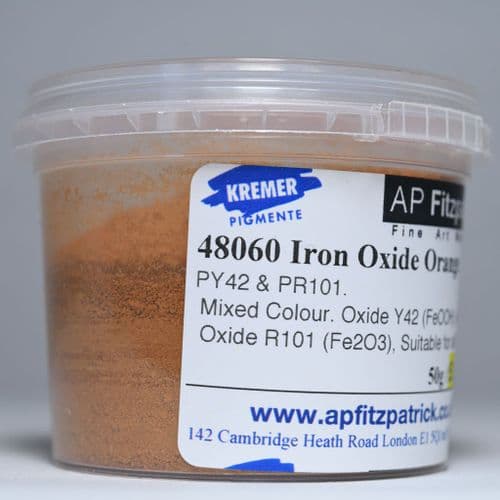 48060 Iron Oxide Orange Kremer Pigment, 50g