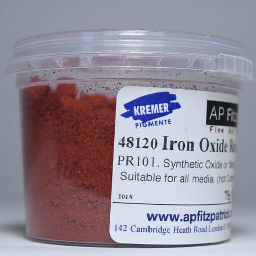 48120 Iron Oxide Red 120M Kremer Pigment, 75g