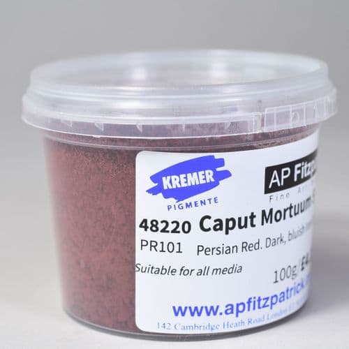 48220 Caput Mortuum Synthetic Kremer Pigment, 100g plastic container