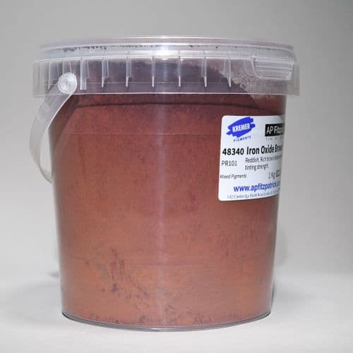 48340 Iron Oxide Brown 655 Kremer Pigment, 1kg plastic container