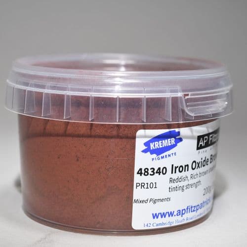48340 Iron Oxide Brown 655 Kremer Pigment, 200g plastic container
