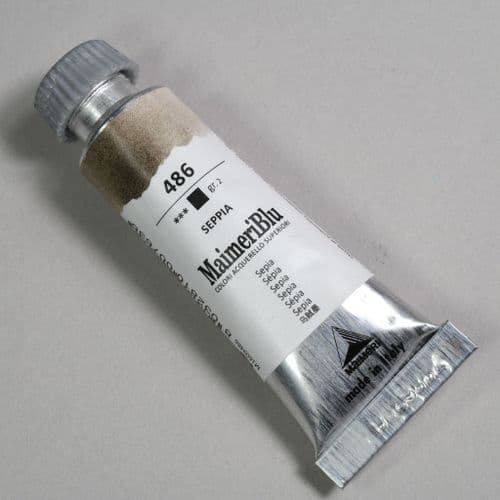 486 Sepia Maimeri Blu Watercolor, 12ml tube.