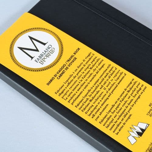 5" x 6" 260gsm. Leporello 'concertina' sketchbook. Fabriano, hard bound journal