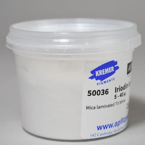 50036 Iriodin Icy White Kremer Pigment, 25g jar
