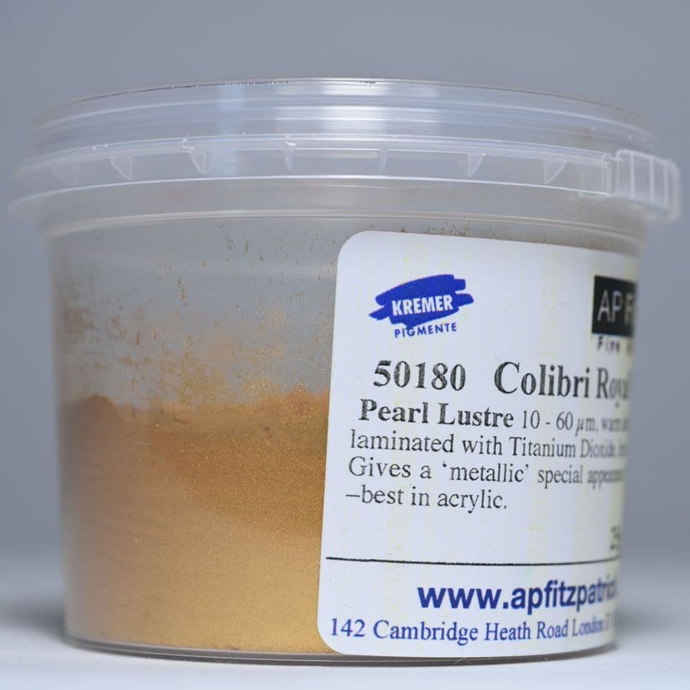 50180 Colibri Royal Gold Kremer Pigment, 25g plastic container