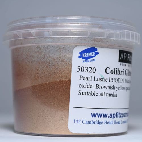 50320 Pearl Lustre Colibri Glitter Bronze Metallic Kremer Pigment, 25g plastic container